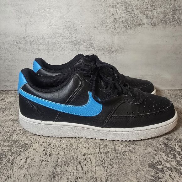 Nike Court Vision Low Next Nature Mens Size 8.5 Sneakers Black/Blue DH2987-005 - Picture 1 of 6